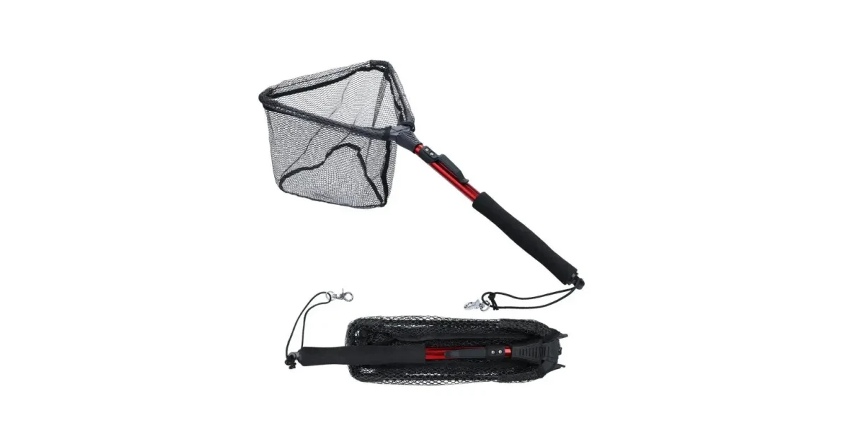 suckerme fishing landing net with rubber coating